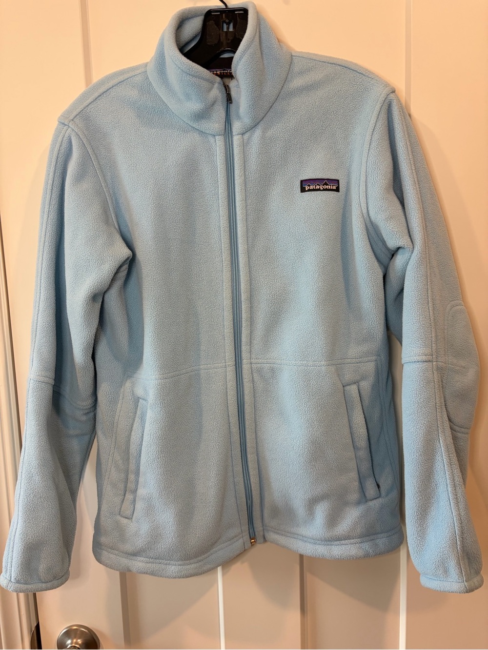 Patagonia Women’s Pale Blue Synchilla Full-Zip Fleece Jacket